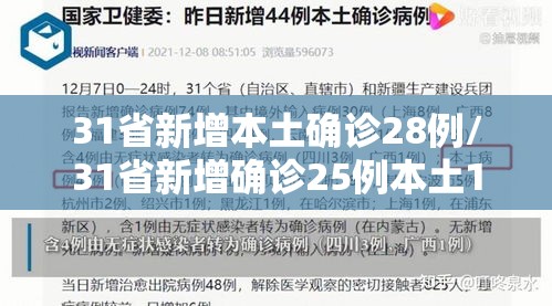 31省新增本土确诊28例/31省新增确诊25例本土15例 31省新增本土确诊28例/31省新增确诊25例本土15例