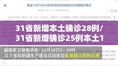 31省新增本土确诊28例/31省新增确诊25例本土15例 31省新增本土确诊28例/31省新增确诊25例本土15例