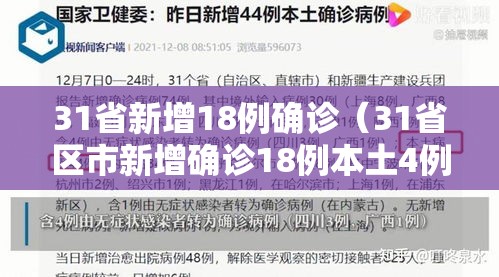31省新增18例确诊(31省区市新增确诊18例本土4例) 31省新增18例确诊(31省区市新增确诊18例本土4例)