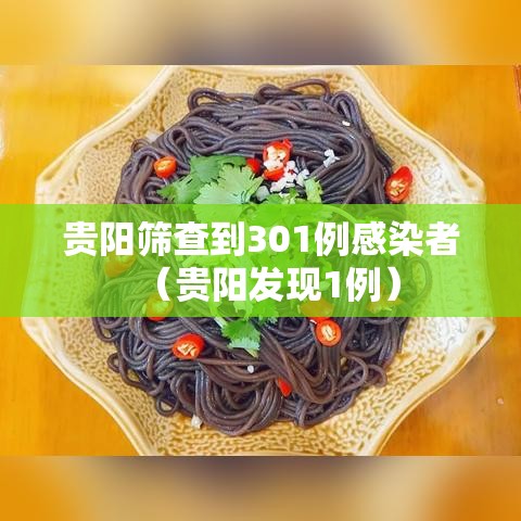 贵阳筛查到301例感染者(贵阳发现1例) 贵阳筛查到301例感染者(贵阳发现1例)