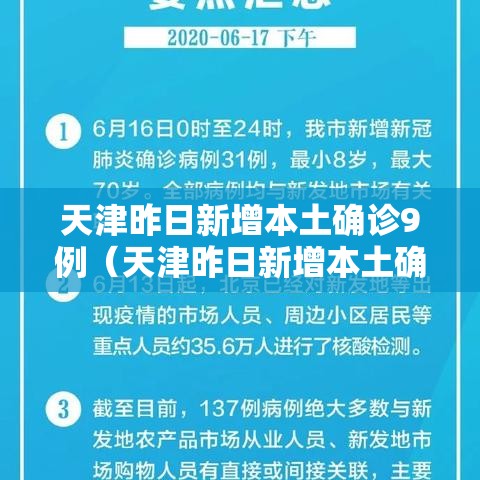 天津昨日新增本土确诊9例(天津昨日新增本土确诊9例是哪里的) 天津昨日新增本土确诊9例(天津昨日新增本土确诊9例是哪里的)