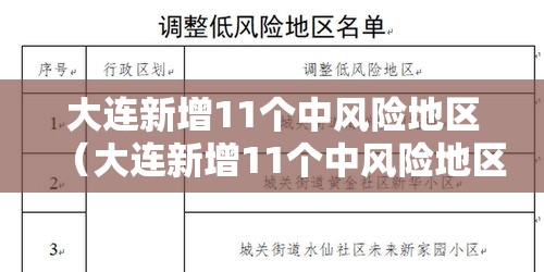大连新增11个中风险地区(大连新增11个中风险地区是哪里) 大连新增11个中风险地区(大连新增11个中风险地区是哪里)