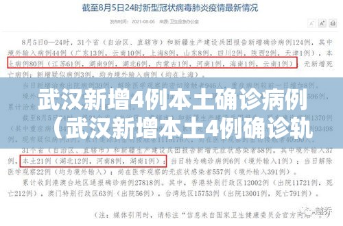 武汉新增4例本土确诊病例(武汉新增本土4例确诊轨迹) 武汉新增4例本土确诊病例(武汉新增本土4例确诊轨迹)