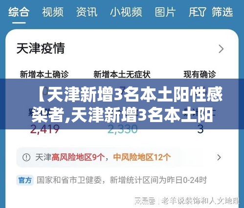 【天津新增3名本土阳性感染者,天津新增3名本土阳性感染者轨迹】 【天津新增3名本土阳性感染者,天津新增3名本土阳性感染者轨迹】