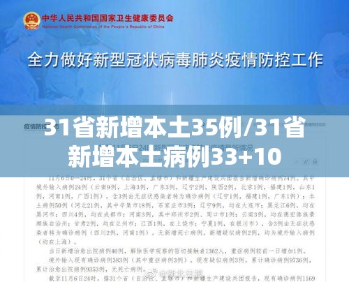 31省新增本土35例/31省新增本土病例33+10 31省新增本土35例/31省新增本土病例33+10